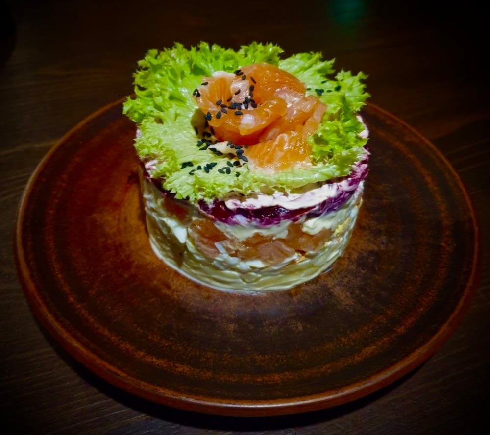 Салат "Шуба" з лососем