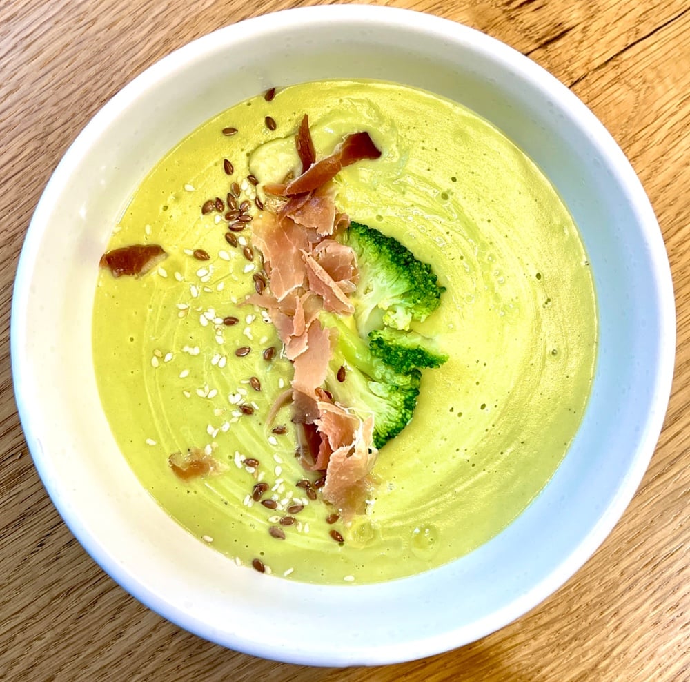 Крем-суп брокколі з хамоном // Broccoli cream soup with ham