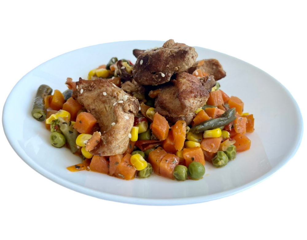 Курка з овочами, 100 гр
