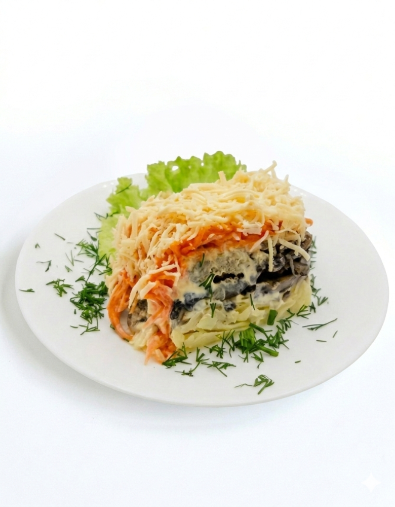 Салат слойоний з курячою печінкою (доставка)