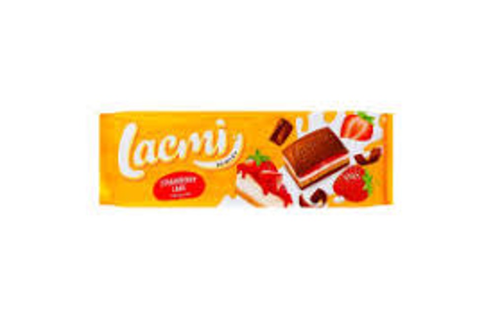 Шоколад Lacmi молочний з полуницею 275г