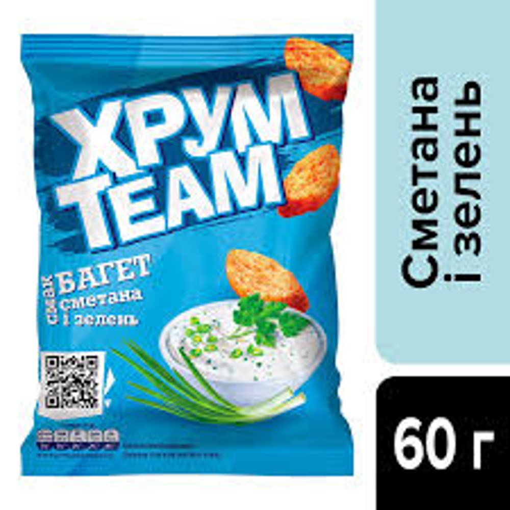 Сухарики Хрум Тим 60г сметана та зелень