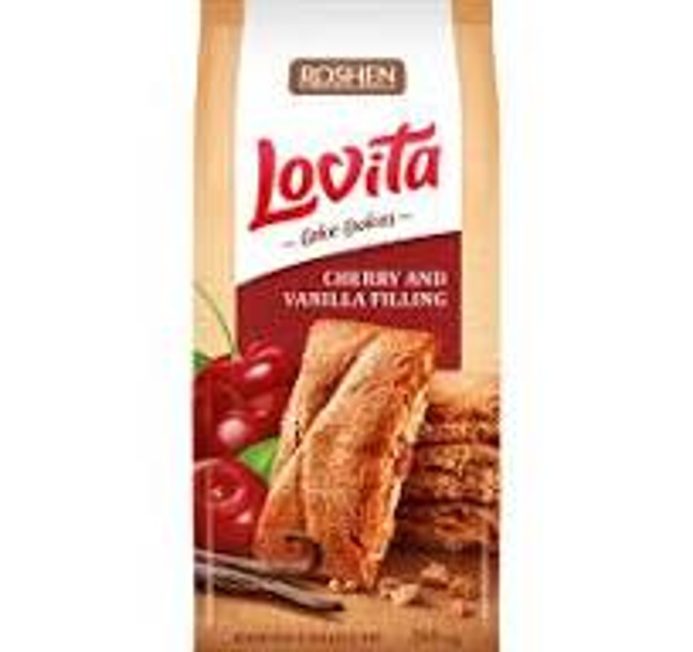 Здобне печиво Lovita Cake Cookies вишнево-ванільне,168г