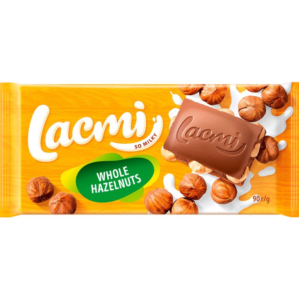 Шоколад Lacmi з арахісом , карамеллю та начинкою