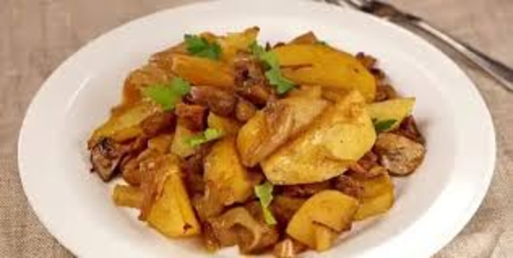 Картопля запечена з грибами 150г