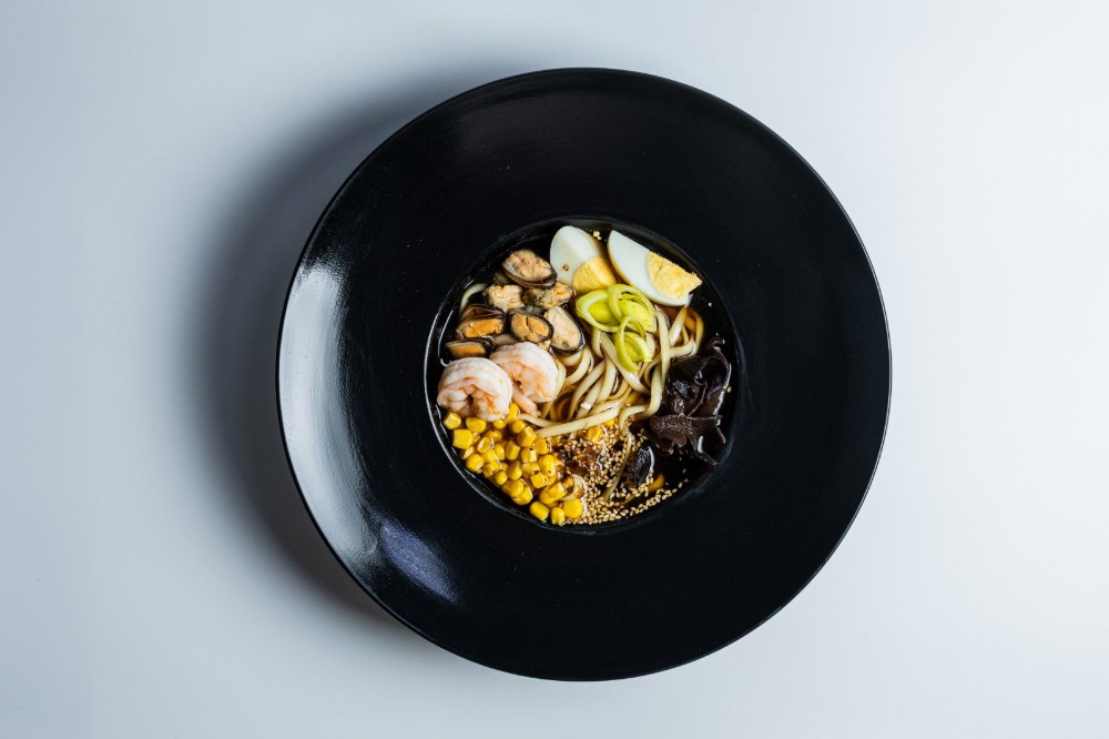 Суп рамен з креветками та мідіями 400г