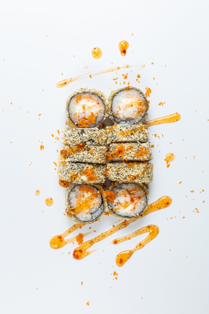 Обсмажений рол з креветкою та крабом 300/10шт