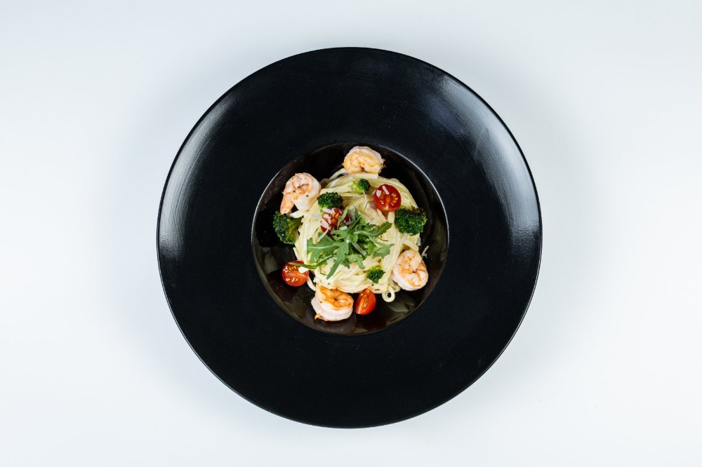 Удон з креветками у вершковому соусі 300г