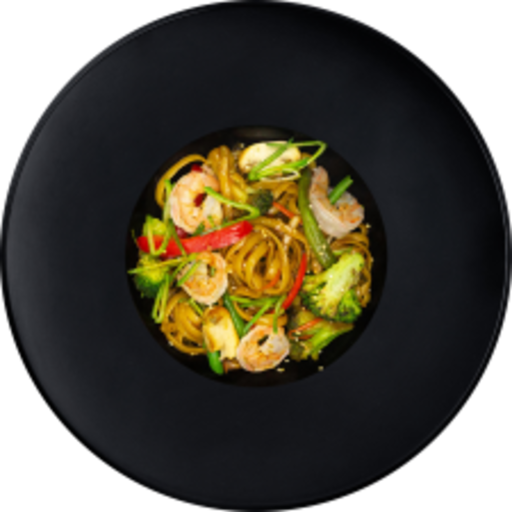 Удон з креветками в теріякі 300г