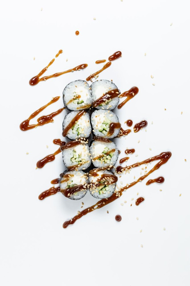 Макі з огірком та крем сиром 150г/8шт