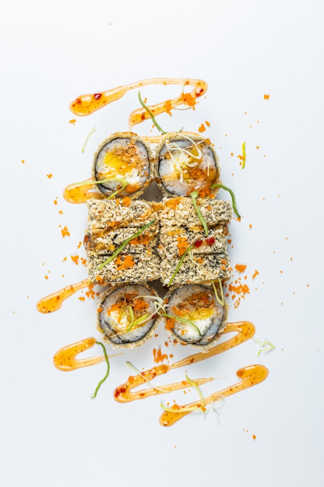 Обсмажений рол з лососем 300/10шт