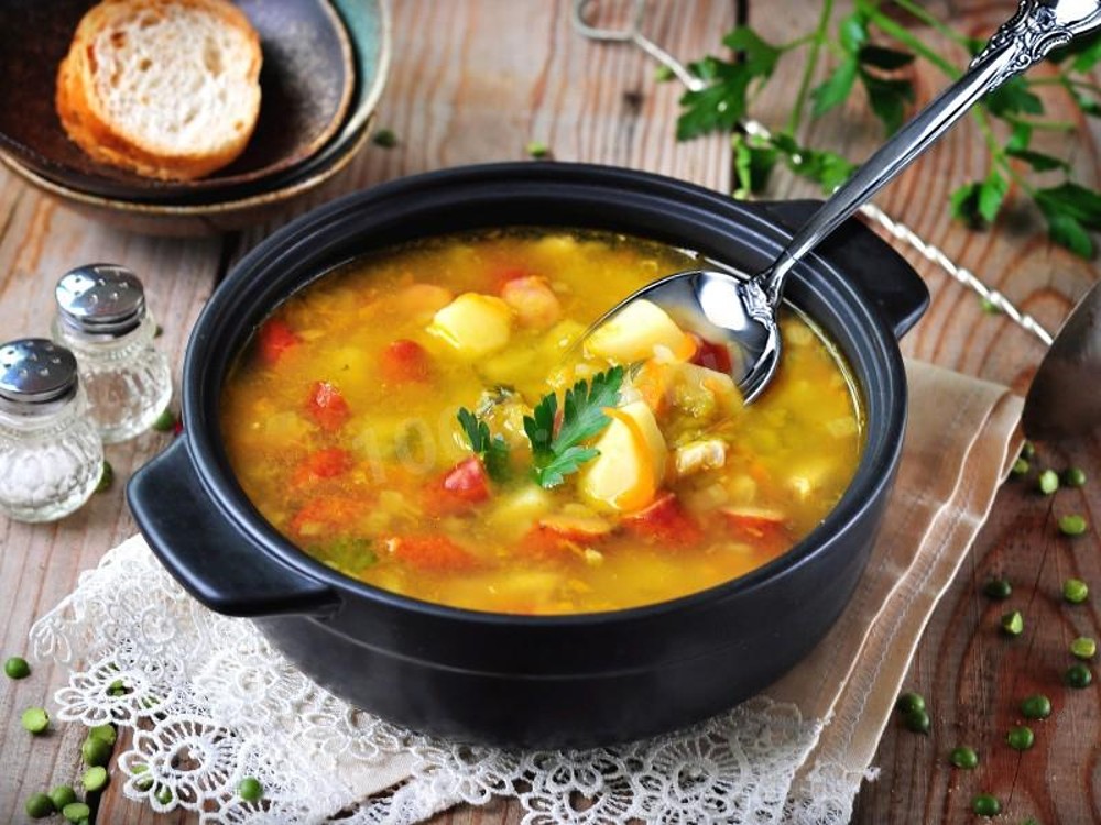 Суп гороховий з мисливськими ковбасками (325 г)