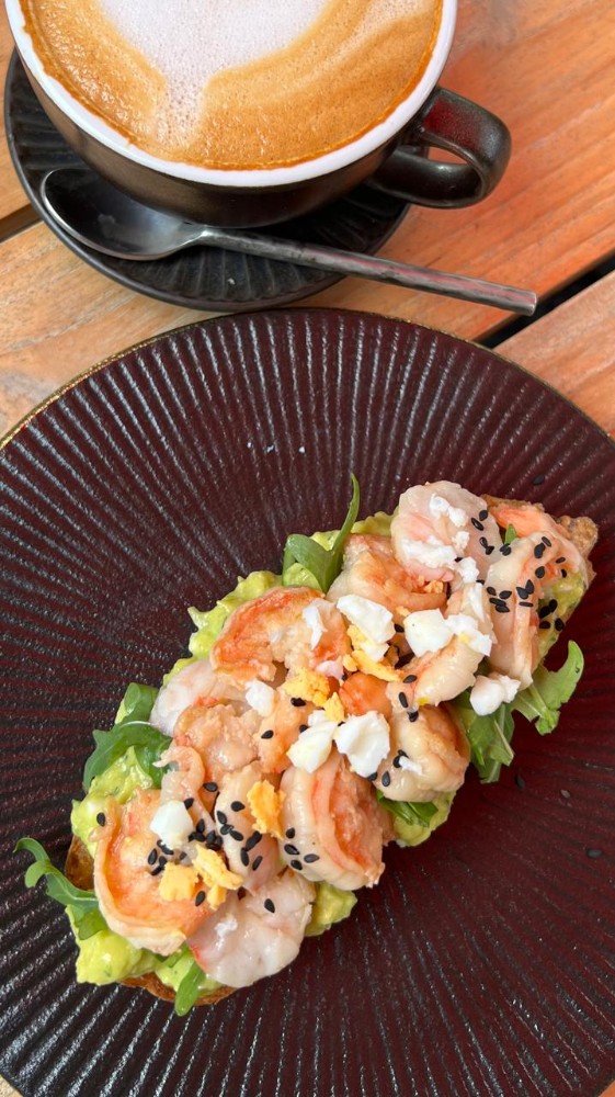 Toast Avocado Shrimp