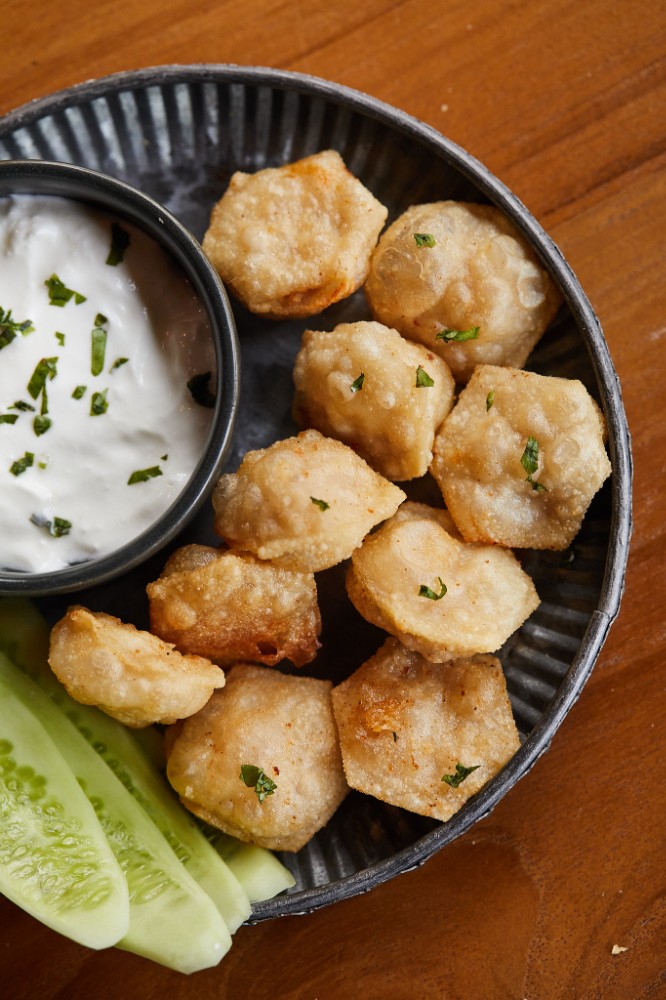 Fried chicken dumplings