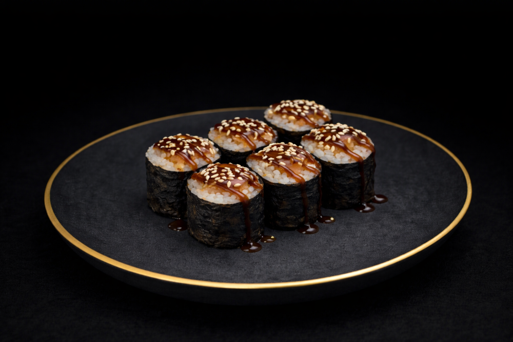 Макі зі смаженим лососем теріякі