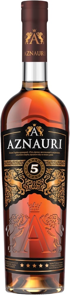 Коньяк Aznauri 5 років витримки 0.5 л 40%