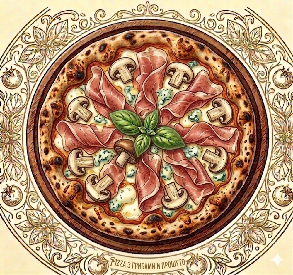 «З Грибами і Прошутто» (Prosciutto e Funghi).