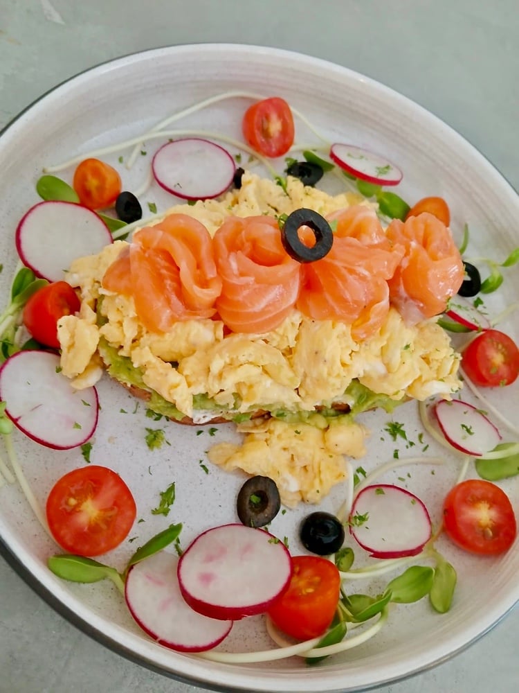 Salmon Scramble Toast