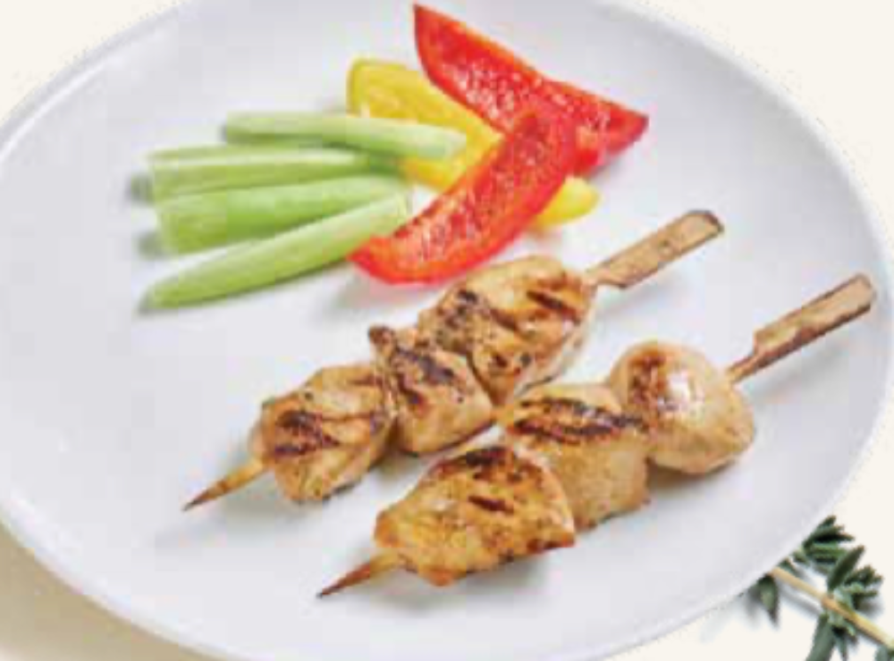 Chicken Skewers with Fresh Vegetables