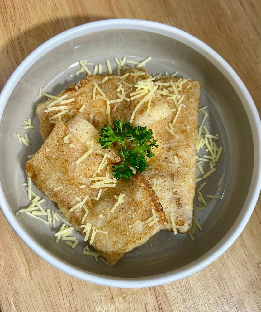 Crepes with Ham and Cheese