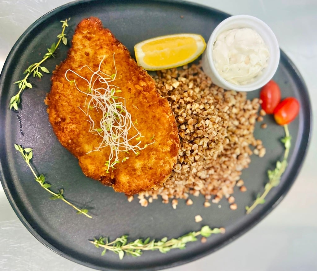 Chicken Schnitzel with Buckwheat