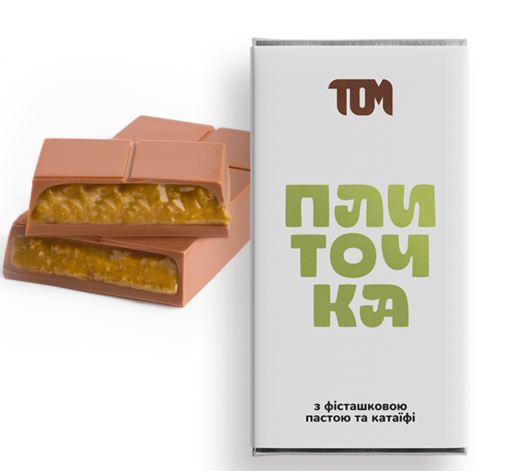 Дубайська плиточка з фісташковою пастою та катаїфі