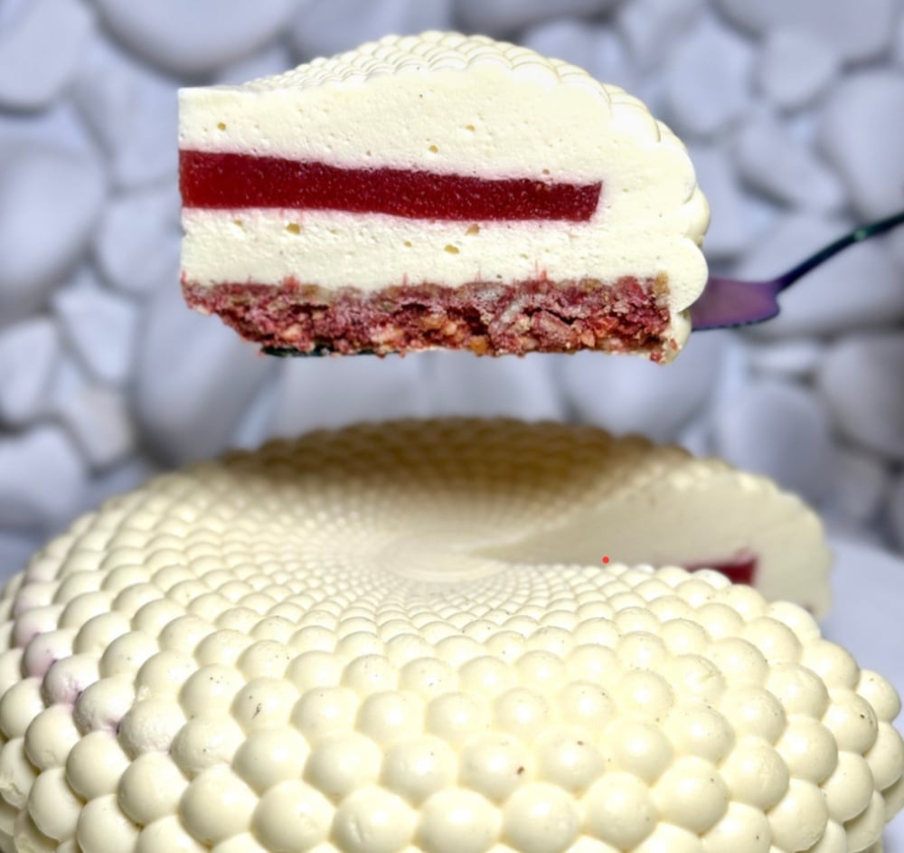 Торт мусовий полуниця&ваніль |8 част| kyiv cakes