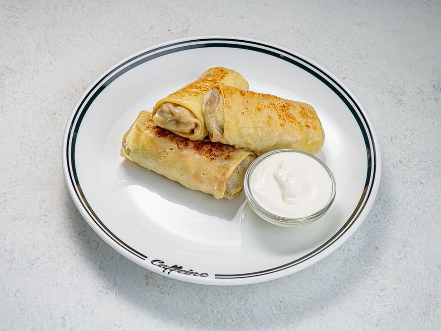 Млинці з куркою та печерицями