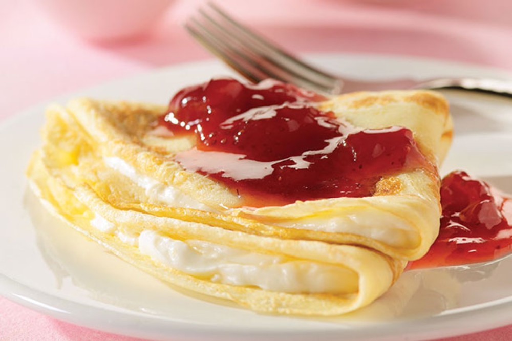 Crepa philadelphia con mermelada.