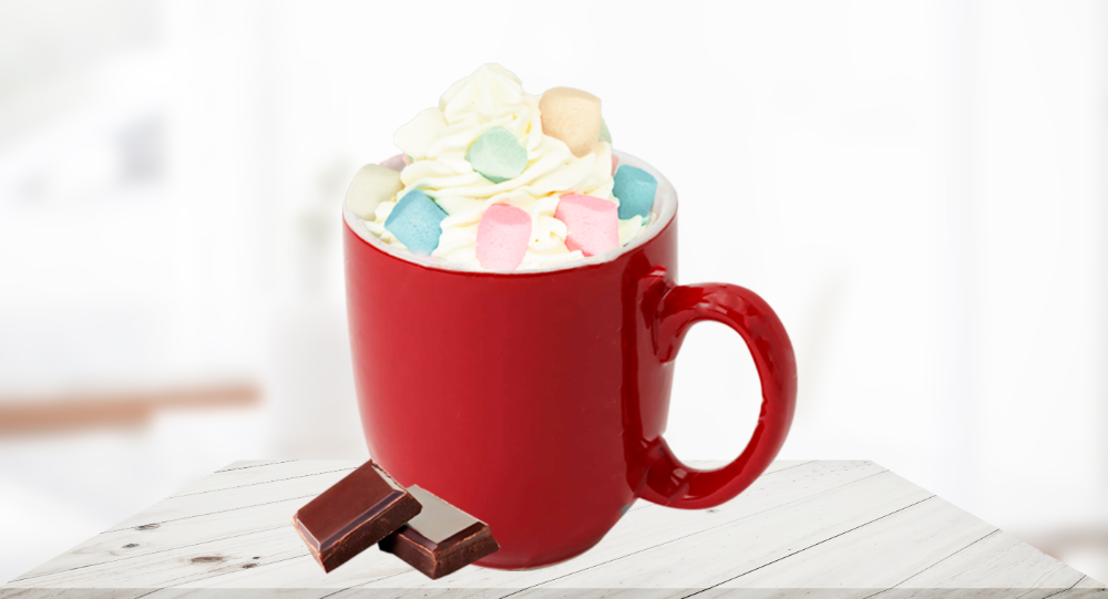 Chocolate con crema y bombones