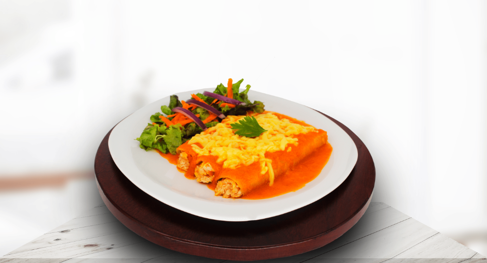 Enchiladas de pollo rojas