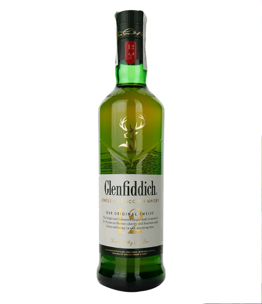 Віскі Glenfiddich Single Malt Scotch, 12 років, 50ml