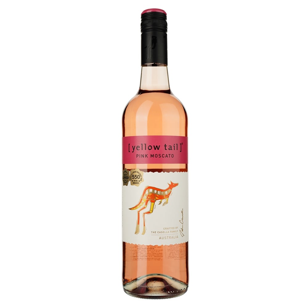 Вино Yellow Tail Pink Moscato, рожеве, напівсолодке, 125ml