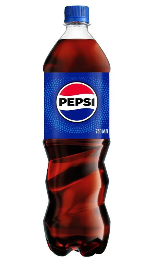 Напій Pepsi безалкогольний сильногазований на ароматизаторах Пепсі-Кола з цукром та підсолоджувачами 0.75 л