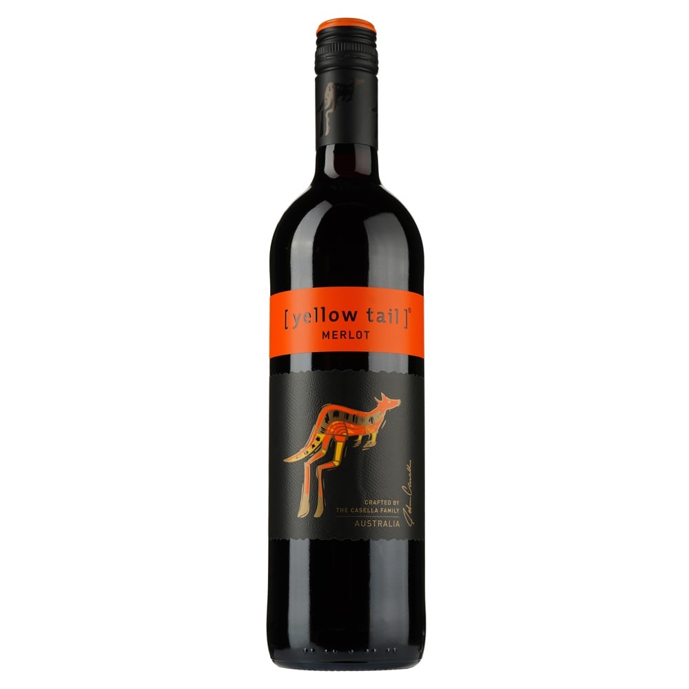 Вино Yellow Tail Merlot, червоне, напівсухе, 125ml