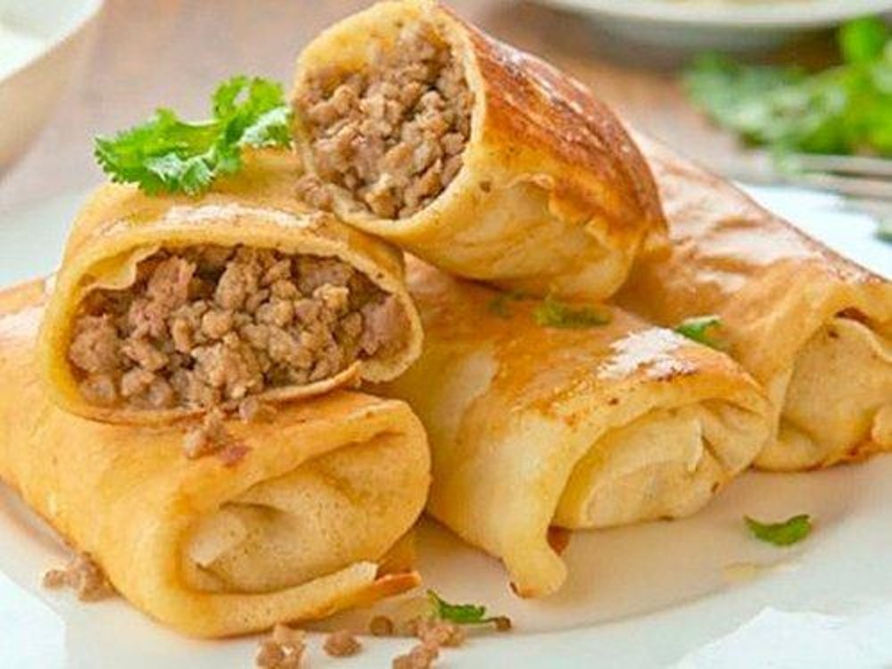 Млинці м'ясо