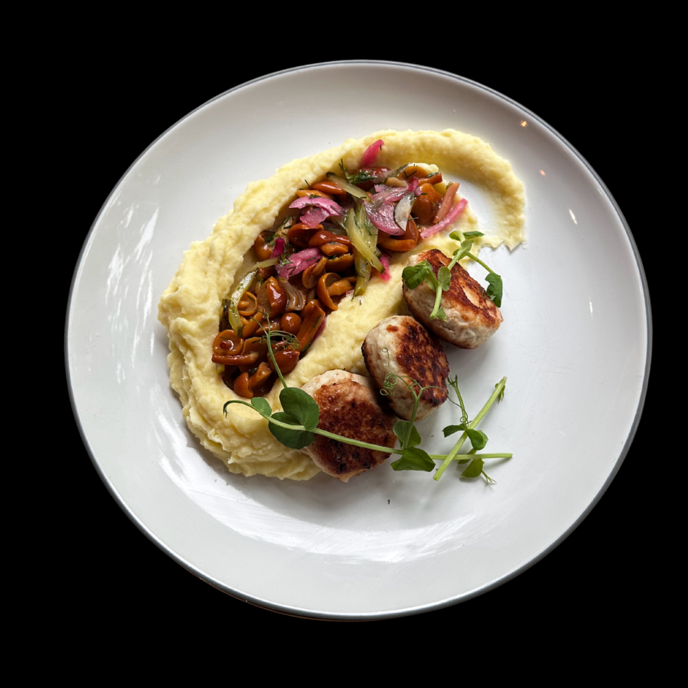 Курячі котлетки з пюрешкою