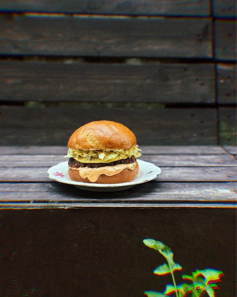 North Carolina coleslaw burger