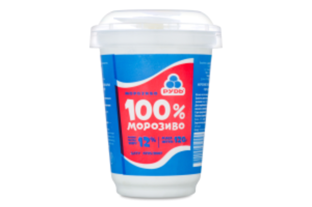 Морозиво 12% 100% морозиво Рудь 120г
