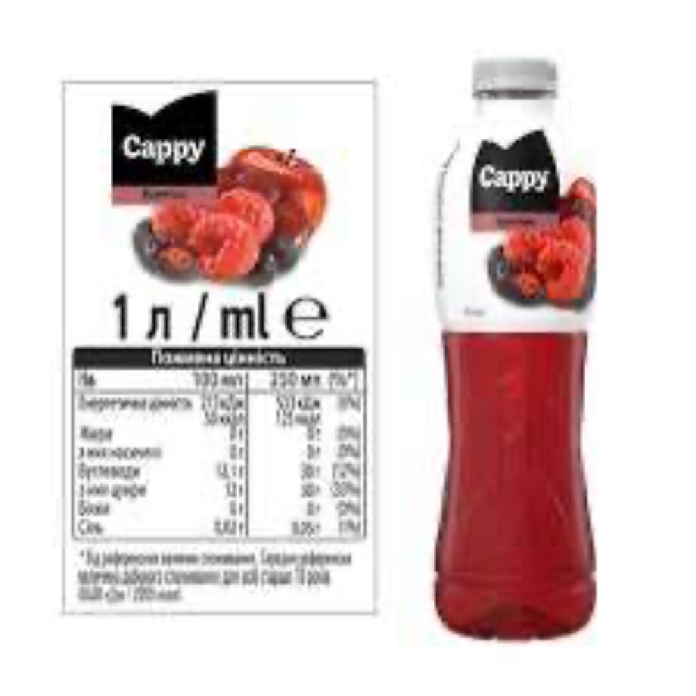 Напій соковий Cappy Ягоди пастеризований безалкогольний, 1л