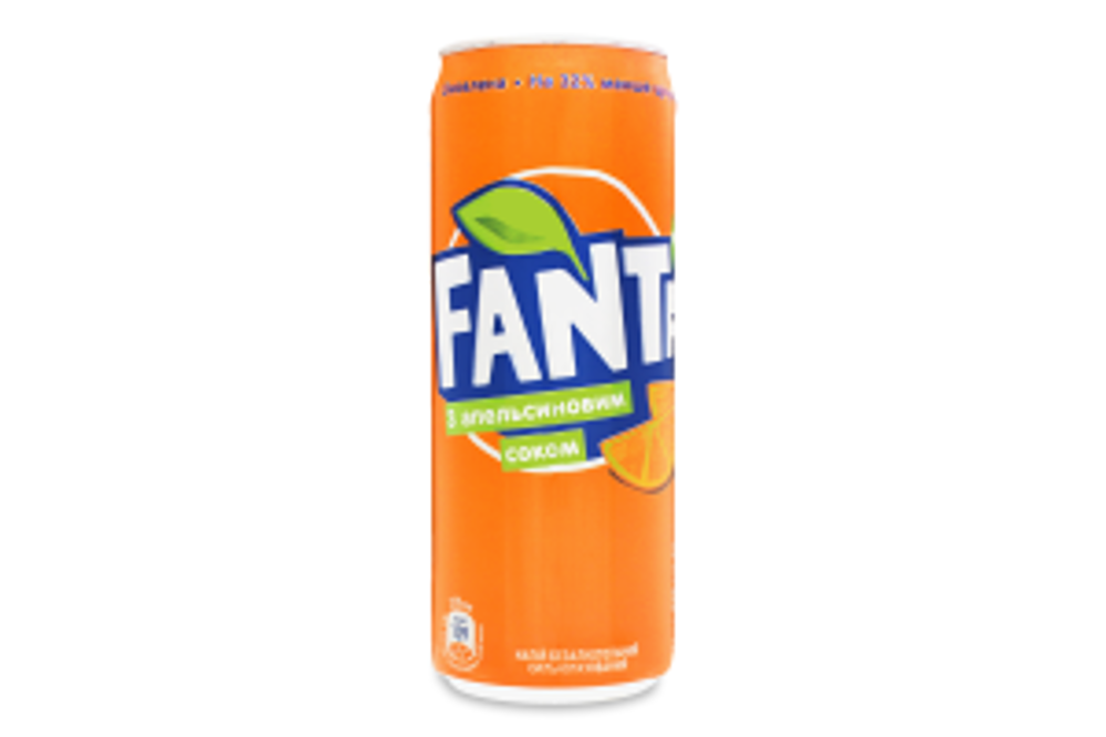 Напій б/а c/газ Fanta з/б 0.33л
