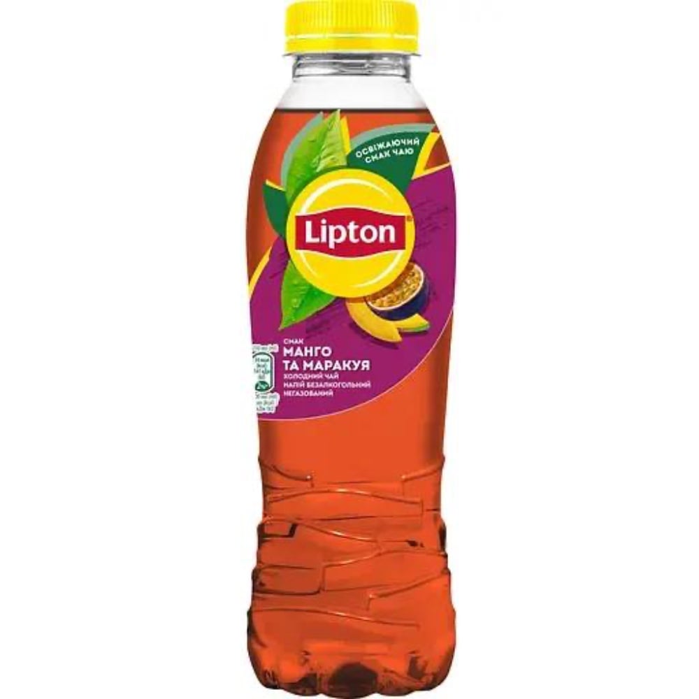 Чай холодний Lipton чорний смак манго та маракуя 500 мл