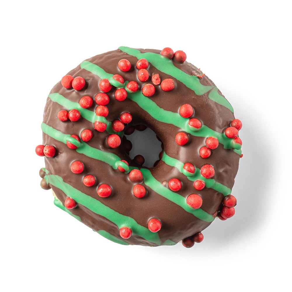 Пончик DONUT РІЗДВО з начинкою зі смаком яблуневого пирога