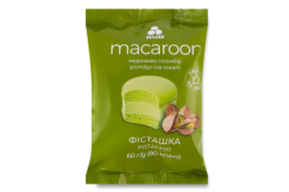 Морозиво пломб Фісташ Macaroon Rud 60г