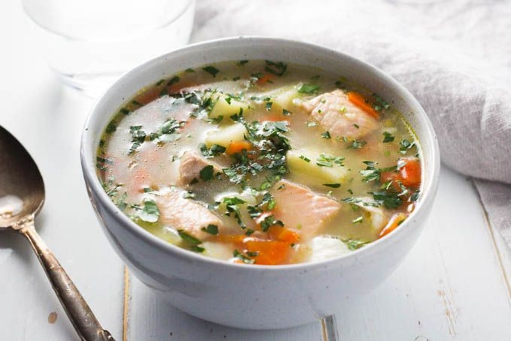 Ukha Soup with Three Types of Fish