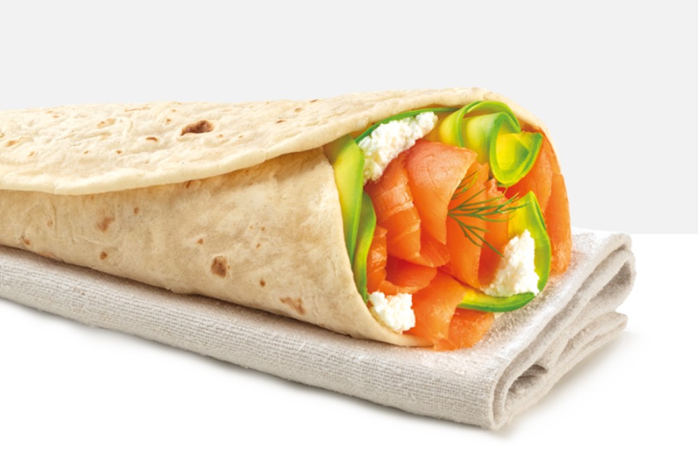 Piadina Roll with Smoked Salmon