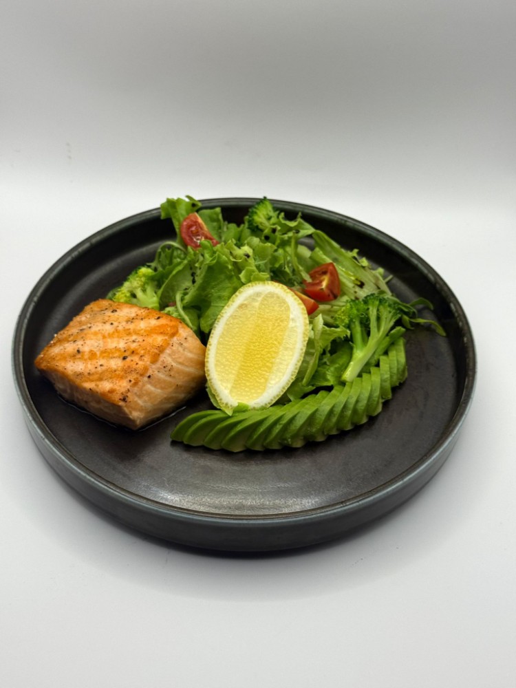 Salmon Steak with Summer Salad