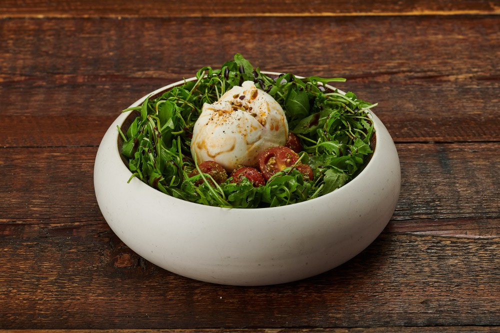 Burrata with Pesto and Sweet Tomatoes