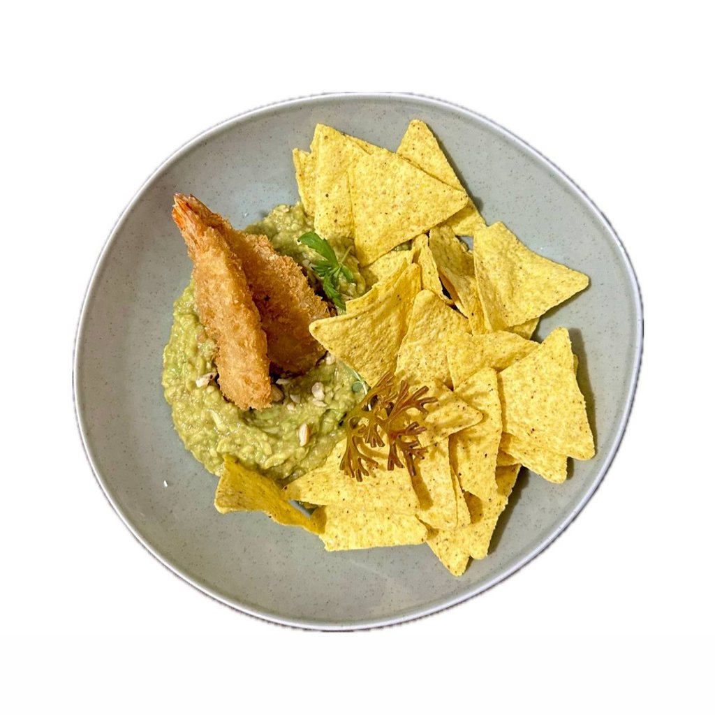 Гуакомоле з креветками "Панко" та чипсами (Guacamole with shrimps "Panko"  and chips)