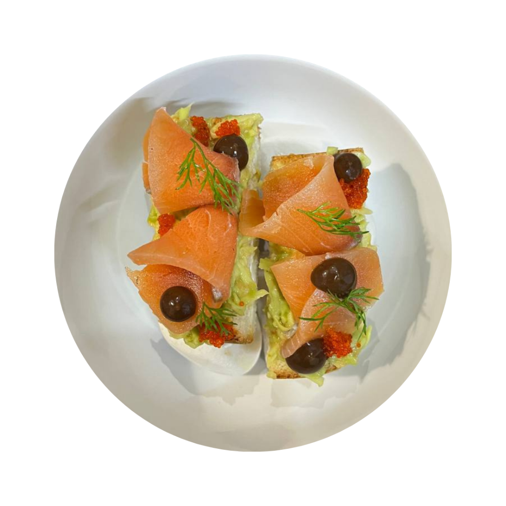 Брускета з лососем Гравлакс (Bruschetta with Salmon Gravlax)